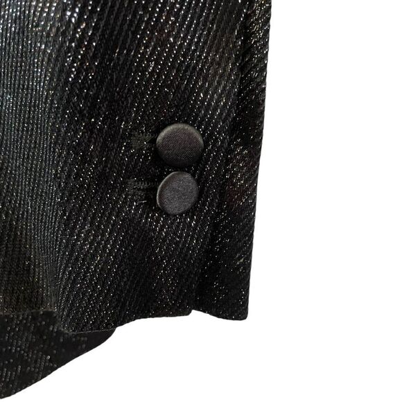 Zara Basic Shiny Effect Blazer Black Size Small - Picture 9 of 13